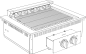 Preview: 10412512 (26) K Elektro Grill 2 Heizzonen Drop In 700 Breite 800mm