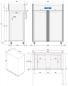 Preview: AD2N/H2-R2 (25) kühlschrank Umluft, 1400 Liter 2 Türen, 1500x800nh2025