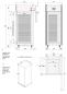 Preview: CF1N/F64 (23) Euronorm Bäckerei Kühlschrank Gärschrank 700L, 1 Tür, 20x EN 600x400