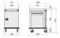 Preview: CTH10-EK (23) Bankett-Wärme-Wagen für Mahlzeiten, 10 GN 2/1, kontrollierte Befeuchtigung