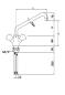 Preview: EASY 20911017 1C.2455.58.S3 (23) Knebel-Mischbatterie mit Schwenkhahn 3/8 Zoll Wasseranschluß