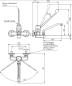 Preview: STY 20912008 1S.4021.45.72 (25) 2-Loch Wandarmatur mit Schwenkhahn