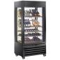 Preview: MAX/609-VB2 (25) Exalta Panorama Vitrine für Wein 600 l, 1 Ebene + 4 Regale, Umluft - SCHWARZ