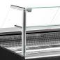 Preview: VZ15/B5-VR2 (25) Venice Verkaufstheke Umluft, Glasscheibe 90°, mit Reservefach - SCHWARZ