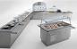 Preview: BT8 (23) EG8 Bain-Marie Element auf offenem Unterbau 2 GN 1/1