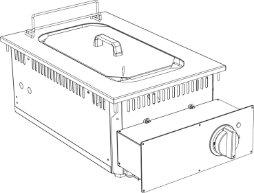 10414410 (26) K Elektro Fritteuse 10 Liter Drop In 700 Breite 400mm