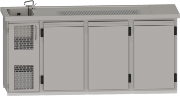 London (25) K 304350 304351 304352 304353 Getränketheke mit Abdeckung, 1 Becken, 4 Türen