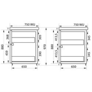 304115 Schubladenkit Euro/Liter 1/3-2/3 Version (23) K