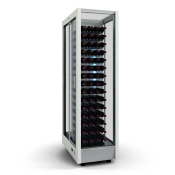 GVV-1/TR-R2_DE53-BI (25) Weinkühlvitrine, weiß, 120 Weinflaschen.