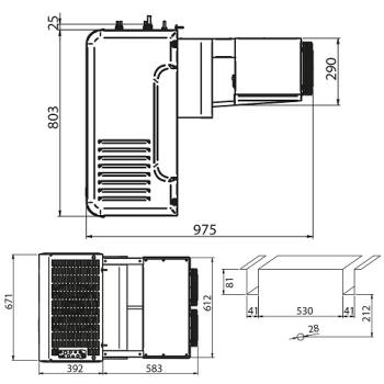 AP122M-2C-R2 AP122M-2C (25) KÜHL-HUCKEPACK-AGGREGAT Monoblock bis 23,9 m3