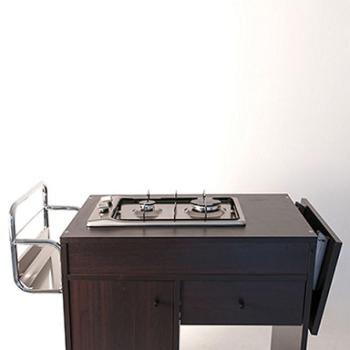 CF/2FW (25) Flammbierwagen 2 Brenner "Wenge"