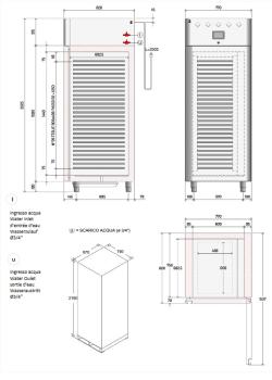 CF1N/F64 (25) Euronorm Bäckerei Kühlschrank Gärschrank 700L, 1 Tür, 20x EN 600x400