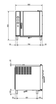 CFE101/N (23) Elektro-Konvektionsofen Heißluftofen 10x GN 1/1, mit Luftbefeuchter