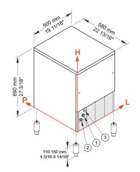 ICE35A-R2 (25) Eiswürfelbereiter gefüllte Eiswürfel 32KG/24Std mit Reservebehälter 16 kg