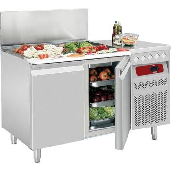 SG2-G3/P9 (25) Kühltisch, Umluft, 2 Türen, mit Struktur für 1/1 GN