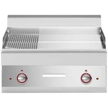 E65/PMCD7T-N (25) Elek. Grillplatte 2/3 glatt 1/3 gerillt -Top-, verchromt