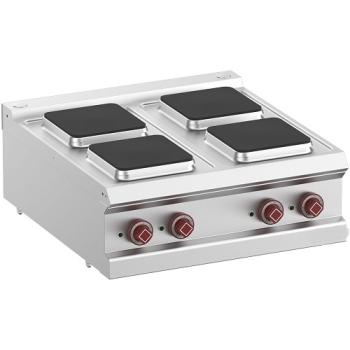 E7/4PQ7T-N (25) Elektroherd 4 Platten eckige Tischgerät, 70x70x25