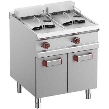 E7/F26A7-N (25) Elektro Fritteuse 2 Becken je 13 Liter mit Unterbau, 70x70x85
