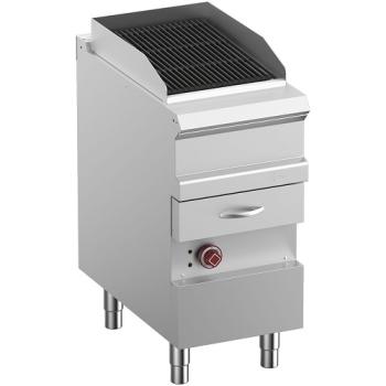 E7/GVQA4-N (25) Elektro-Vaporgrill, Dampfgrill, "doppelseitiger" Gusseisenrost, Modul 1/2