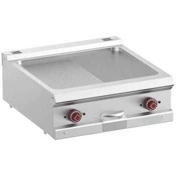 E7/PM7T-N (25) Elektro Grillplatte 1/2 glatt 1/2 gerillt Tischgerät, 70x70x25