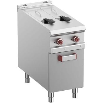 E9/F2V8A4-N (25) Elektrofriteuse mit 2 Becken von 8l auf geschlossenem Unterbau