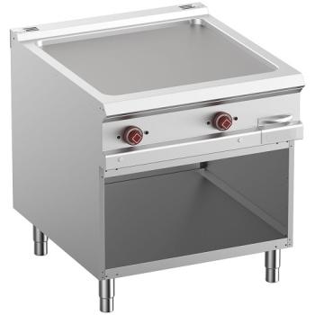 E9/PLA8-N (25) Elektro Grillplatte glatt auf offenem Unterschrank, 80x90x85