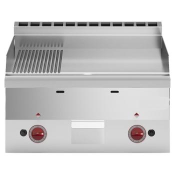 G60/PM6T-N (25) Gas Grillplatte 2/3 glatt und 1/3 gerillt -Top-