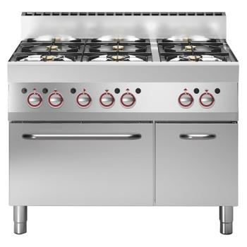 G65/6BFA11-N (25) Gasherd 6 Brenner mit Gasbackofen und neutralem Unterbrau