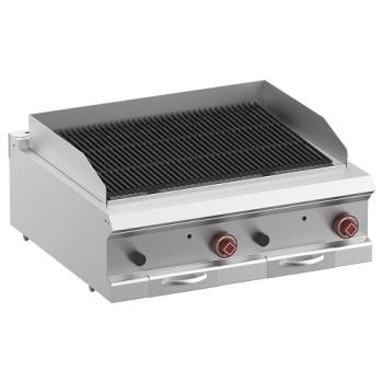 G7/GPL8T-ZN (25) Gas Lavasteingrill, Modul 1/2, Rost aus Eisen "doppelseitig" -Top-
