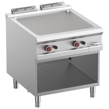 G9/PLA8-N (25) Gas-Grillplatte, glatt, Gasmodul 1/2, offener Unterbau