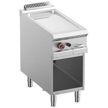 G9/PLCA4-N (25) Gas-Grillplatte, glatt, verchromt, Modul 1/2, offener Unterbau