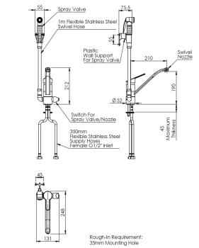 STYL 20911003 1S.2920.42.88/47 CW5001-S 780893 (25) Einlochmischbatterie mit Brausekopf