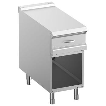 N9/PTAC4-N (25) Neutrales Arbeitselement mit Schubladen GN, Modul 1/2, offener Unterbau