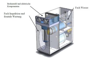 RS15/PP (23) Osmoseanlage 150l/h, mit Druckminderer, Monoblock aus Edelstahl