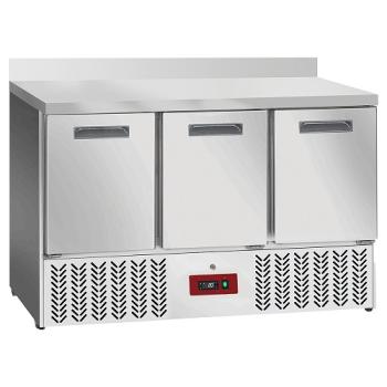 SA36/X3D (25) Kühltisch 3 Türen GN 1/1, mit Aufkantung
