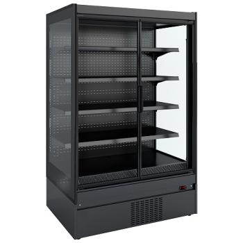 SCM20-C5 (25) Como Wandkühlregal, Flügeltüren - SCHWARZ