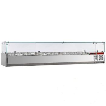 SY160/DV-R6 (25) Kühlaufsatz 7 x GN1/3 - 150 mm, mit Glas