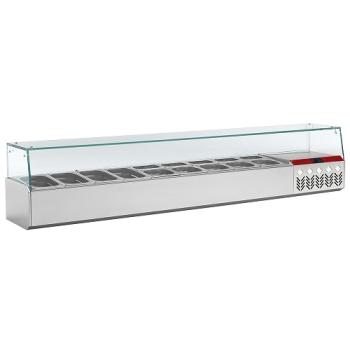 SX198G/PP9 (25) Kühlaufsatz GN 9x1/4, mit gerader Glasscheibe