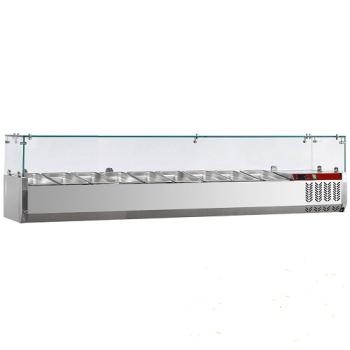 SY200/DV-R6 (25) Kühlaufsatz 9x GN 1/3 - 150 mm, mit Glas