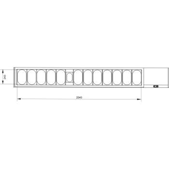 SX249G/PP9 (25) Kühlaufsatz GN 12x1/4, 1x1/9, mit gerader Glasscheibe