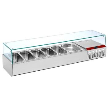 SY160G/PP9 (25) Kühlaufsatz GN 6x1/3, mit gerader Glasscheibe