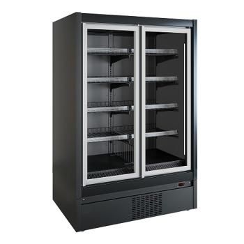 TCM16-D5 (25) Como Wand-Tiefkühlschrank, Selbstbedienung, Schwenktüren - Schwarz
