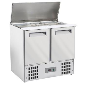 WR-SAL6-S2 SAL2M/R6 (25) Saladette mit Deckel, Reserve 2 Türen, GN 1/1