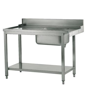 Z/TIS1500 (25) M Zulauftisch links für Durchschub-Spülmaschinen 1500x770xh870