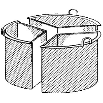 A9/CP-103 (25) Korb 3 Bereiche, 100 Liter