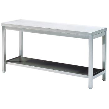 HCA0013 (24) M Edelstahlarbeitstisch mit Grundboden ohne Aufkantung, 1400x700x850mm