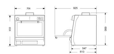 CBQ-060/BK (23) Holzkohleofen-BBQ GN 1/1 (60 Kg/h)