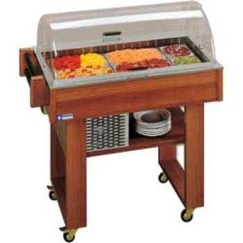 CR1-WOOD CARRELLO (25) TEC Buffetvitrine, gekühlter Wagen für Desserts