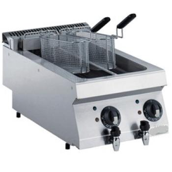 E17/F2V54T-N (25) Elektro Friteuse, 2x 5 Liter