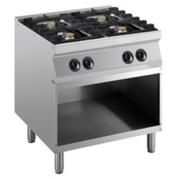 G17/4BA8-R (25) Gasherd 4 Brenner 5,5 kW auf offenem Unterbau